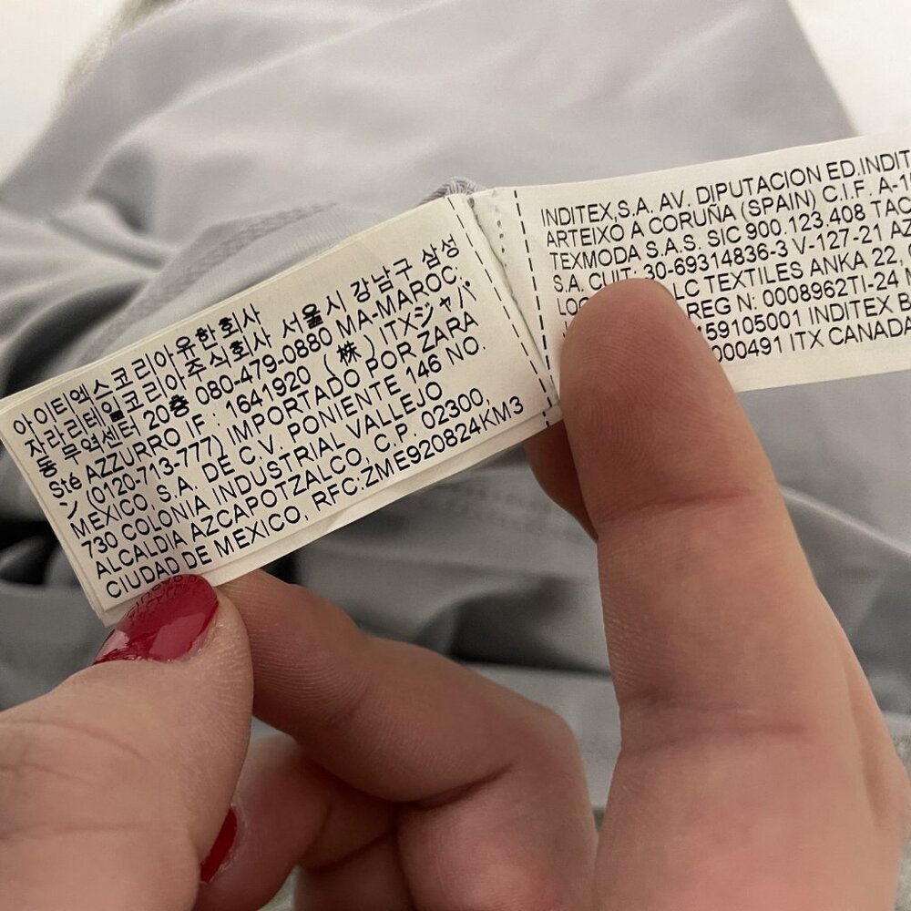 Zara Womens Metallic Thread Midi Dress Medium Silver Straight Neck 1131/821 NWT - Picture 10 of 16